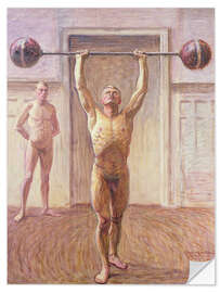 Wall sticker Pushing Weights with Two Arms Number 2