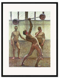 Framed art print Lifting Weights with One Arm Number 2