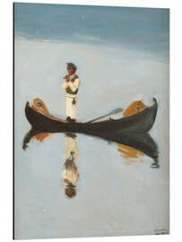 Magnettafel Mann beim Angeln