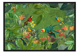 Gerahmter Kunstdruck Tropischer Dschungel