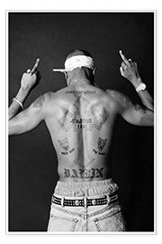 Poster  Les tatouages de Tupac - Celebrity Collection