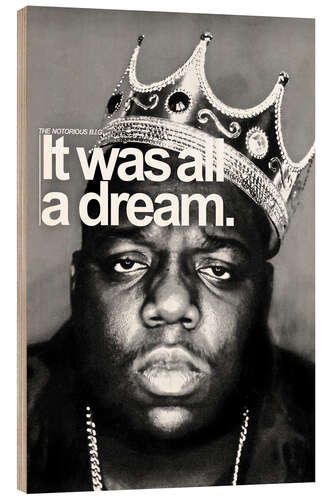 Wood print The Notorious B.I.G.
