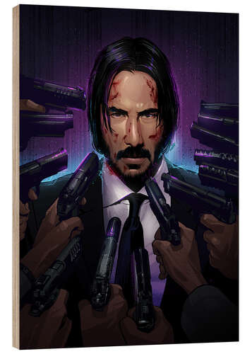 Quadro de madeira John Wick