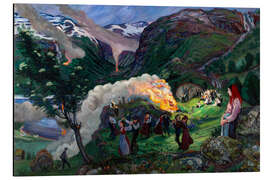 Magnettafel Lagerfeuer am Mittsommerabend