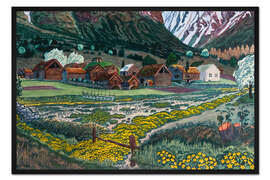 Gerahmter Kunstdruck Ringelblumen Nacht (Detail)