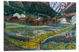 Magnettafel Ringelblumen Nacht (Detail)