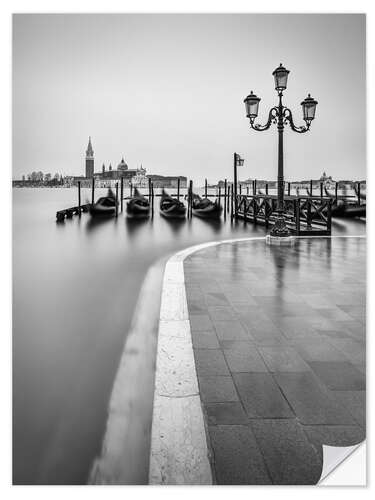 Selvklebende plakat Oversvømmet Venezia