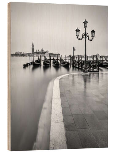 Wood print Flooded Venice