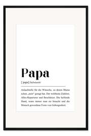 Gerahmter Kunstdruck Papa Definition