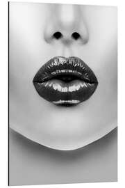 Aluminium print Kiss mouth