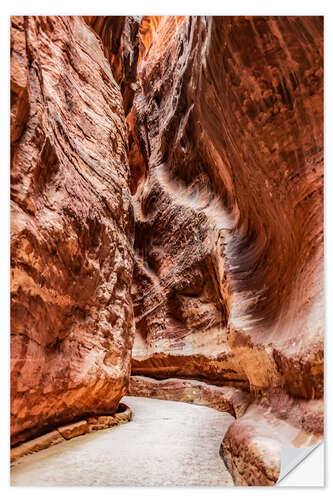 Selvklebende plakat Al Siq - Petra, Jordan