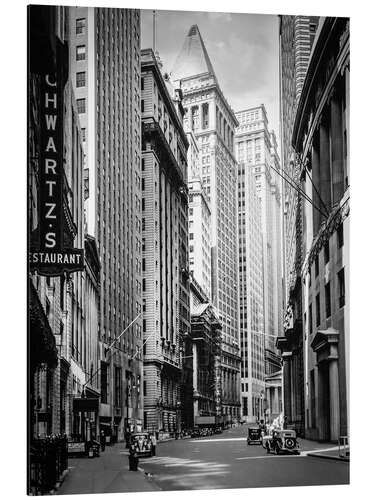 Aluminium print Historic New York - Broad Street, Manhattan