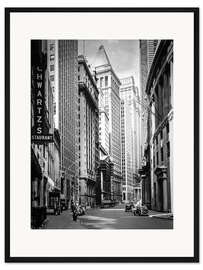 Gerahmter Kunstdruck Historisches New York - Broad Street, Manhattan