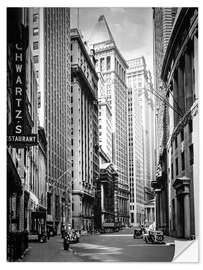 Muursticker Historisch New York - Broad Street, Manhattan