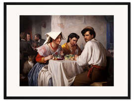 Gerahmter Kunstdruck In einer römischen Osteria