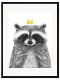 Gerahmter Kunstdruck Königlicher Waschbär