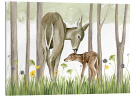 Gallery print Children of the forest - Deer and her foal