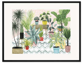 Gerahmter Kunstdruck Wohnen im Grünen