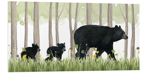 Foam board print Children of the forest - bears