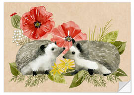 Wall sticker Happy hedgehogs