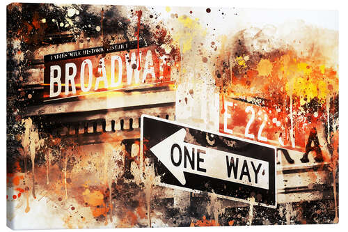 Lerretsbilde NYC - Broadway One Way