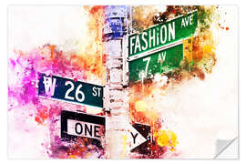 Selvklebende plakat NYC - Fashion Avenue