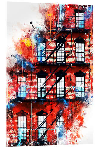 Acrylic print NYC house facade