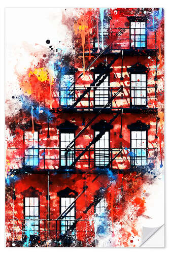 Wandsticker NYC Hausfassade