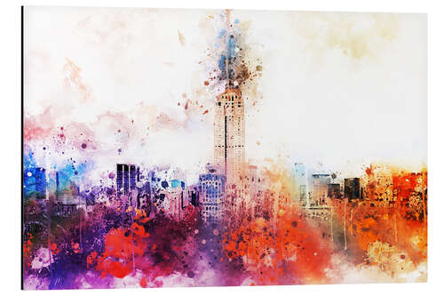 Aluminium print NYC-horizon met Empire State Building