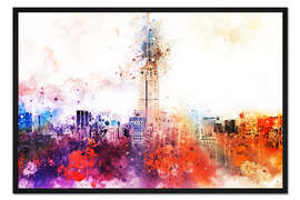 Gerahmter Kunstdruck NYC Skyline mit Empire State Building