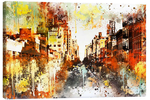 Canvas print NYC-straattrein
