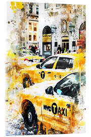 Acrylglas print New York Taxis