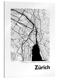 Gallery print City map of Zurich