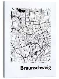 Canvas print Stadsplattegrond van Brunswick