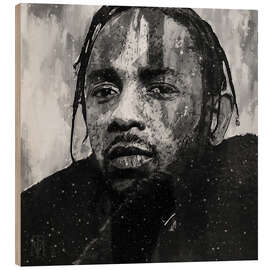 Wood print Kendrick Lamar