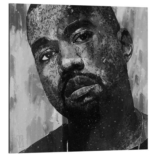 Aluminium print Kanye West