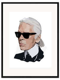 Gerahmter Kunstdruck Karl Lagerfeld