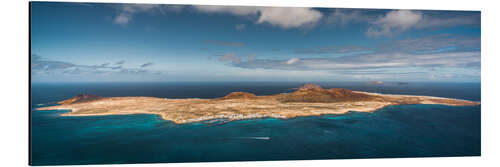 Aluminium print La Graciosa - from the Mirador del Rio viewpoint