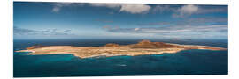 Foam board print La Graciosa - from the Mirador del Rio viewpoint