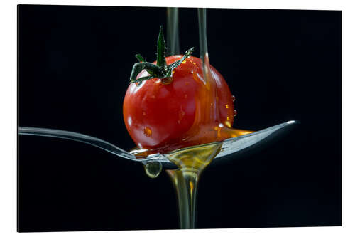 Aluminium print Tomaat en olijfolie