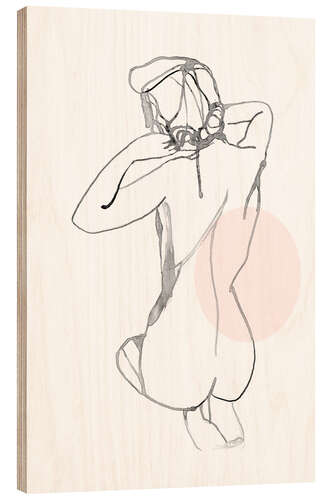 Tableau en bois Nu féminin
