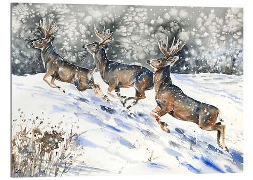 Gallery print Deers on the run