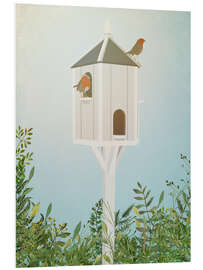 Foam board print Birdhouse with Robins