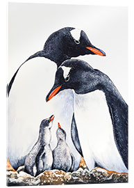 Acrylic print Happy Penguin Family