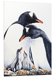 Foam board print Happy Penguin Family