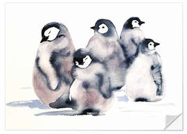 Selvklebende plakat Penguin Creche