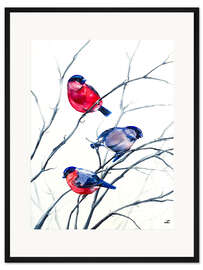 Gerahmter Kunstdruck Bunte Finken