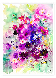 Obra artística  Flores de primavera - Zaira Dzhaubaeva