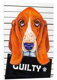 Foam board print Basset Hound Mugshot