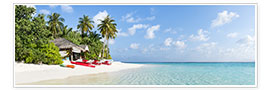 Poster Tropical palm beach